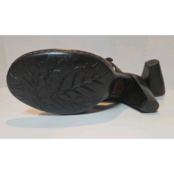 Born Slides Brown Leather Women Shoes Size 8 Medium - Picture 11 of 13
